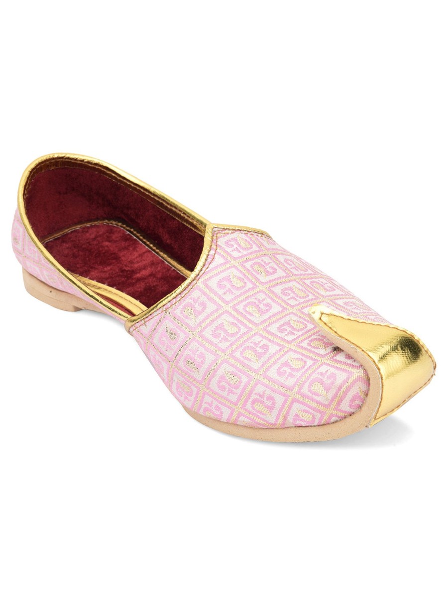 Others Desi Colour | Men'S Indian Ethnic Party Wear Footwear - Desi Colour Pink