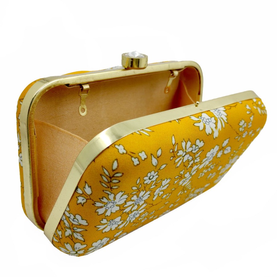 Others VASTANS | Women'S Yellow Color Ethnique Printed Evening Clutch Bag - Vastans