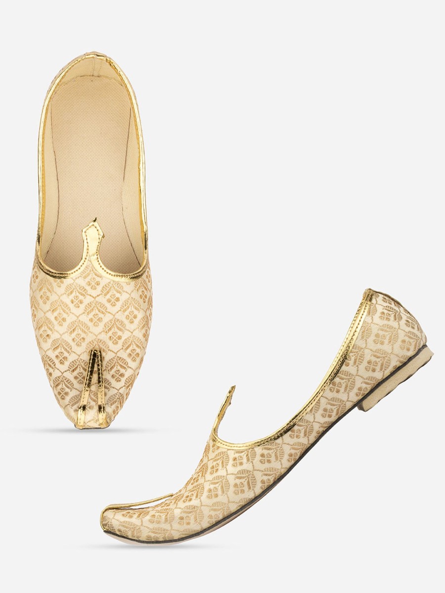 Others Desi Colour | Men'S Indian Ethnic Party Wear En Footwear - Desi Colour Gold