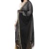 Women AR Silks | A R Silk Golden Color Fancy Silk Dupattas And Chunnis Black