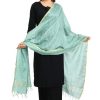 Women Moeza | Women'S Cotton Zari Box Pista Dupatta - Moeza Green