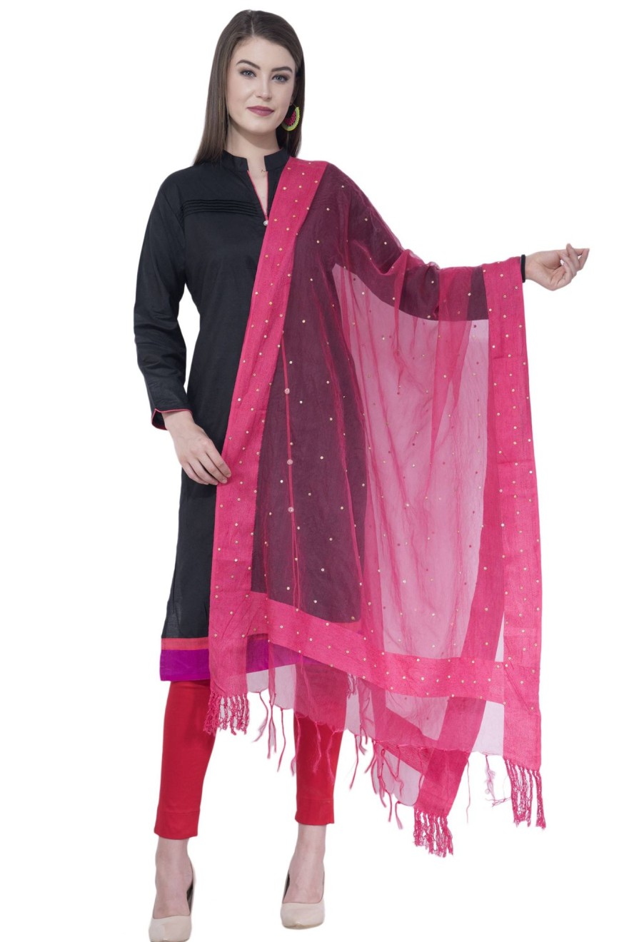 Women AR Silks | A R Silk Color Chandna Dupattas And Chunnis Gajari