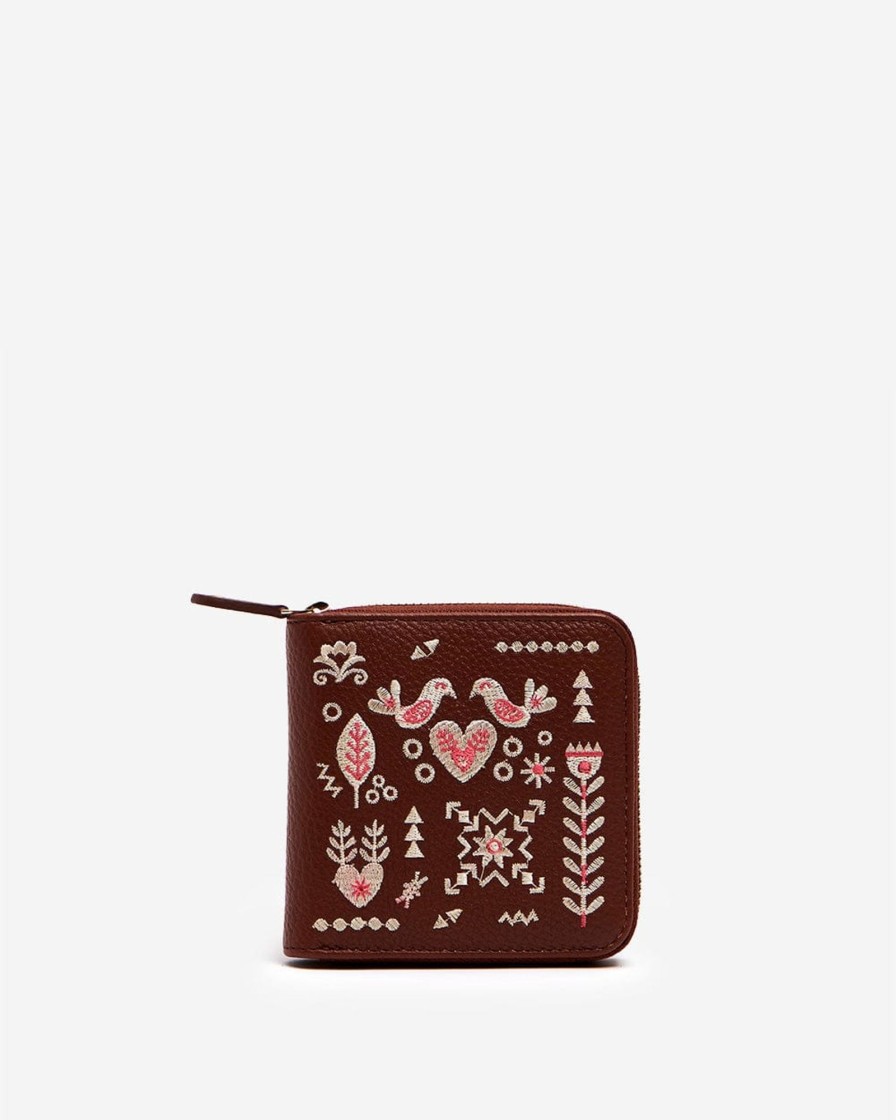 Others Chumbak | Swan Song Embroidered Mini Wallet - Chumbak