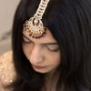 Jewellery I Jewels | Women'S Traditional Gold Plated Kundan U0026 Pearl Studded Maang Tikka - I Jewels