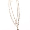 Jewellery Odette1 | Women'S Iconic Key Pendant Layered Necklace - Odette Gold