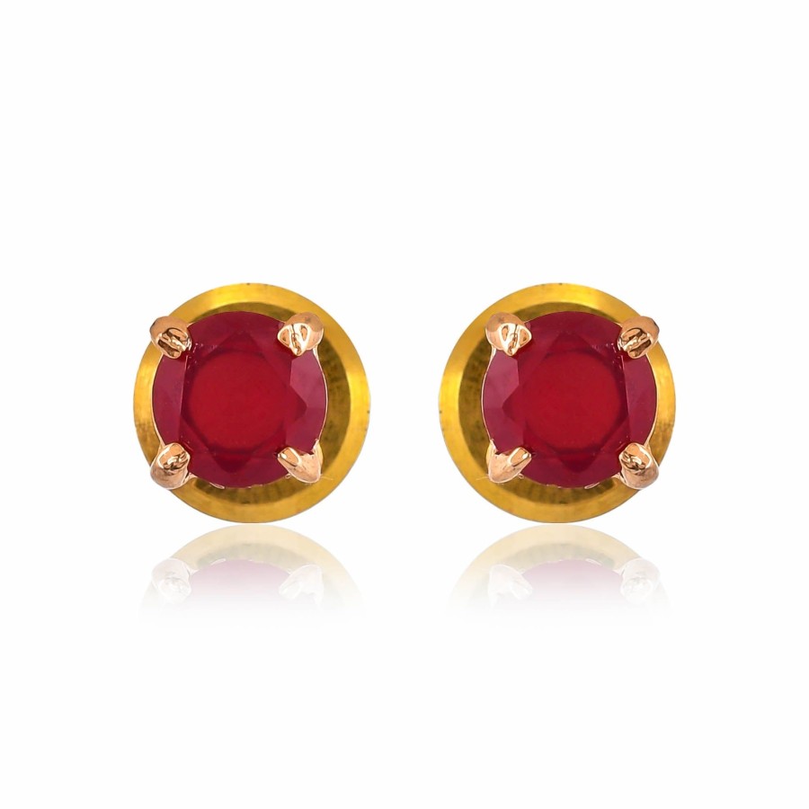 Jewellery Avisha | Women'S Designer Gold Plated Round Stud Earring | Light Weight Fashion Jewelry - Avisha Multi Color