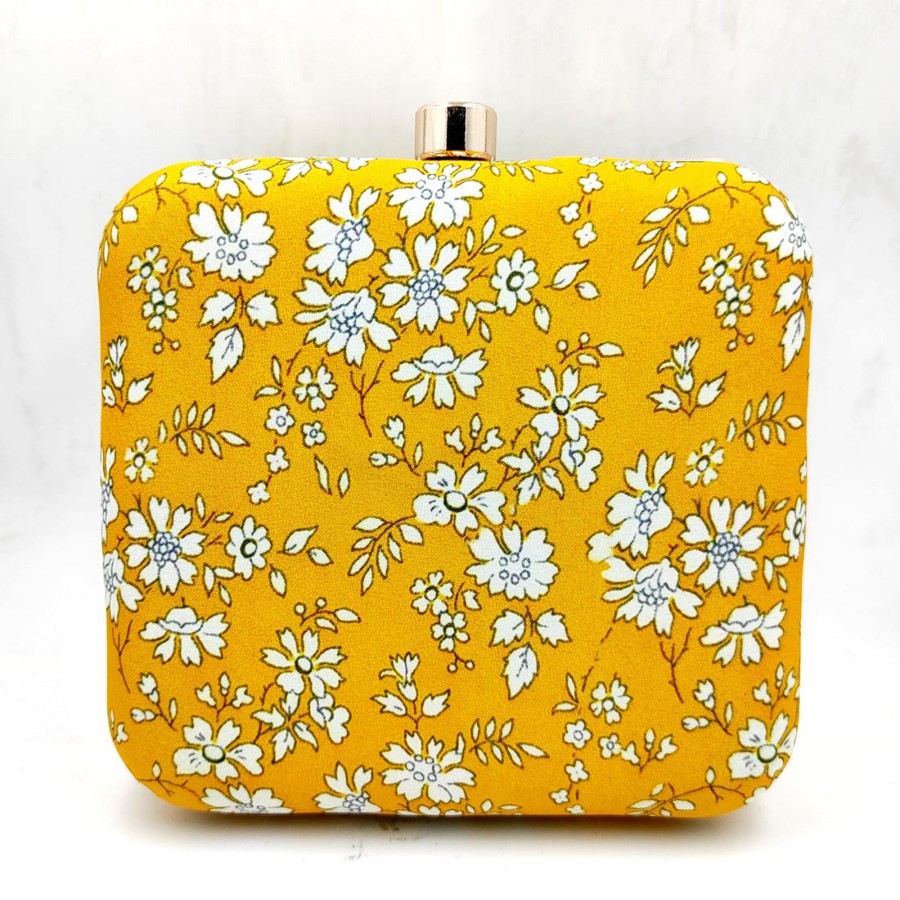 Others VASTANS | Women'S Yellow Color Ethnique Printed Clutch Bag - Vastans