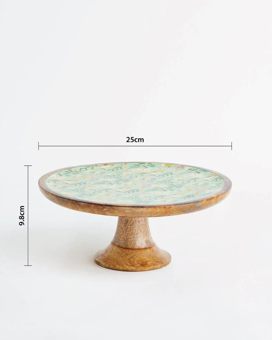 Others Chumbak | Farmhouse Cake Stand -Farm Garden, Green,9.74 � X 9.74 � X 5 � - Chumbak