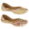 Others Desi Colour | Women'S Multicolour Combo Of 2 Pair Of Embroidered Indian Handcrafted Ethnic Comfort Footwear - Desi Colour