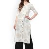 Women Janasya | Women'S Off White Cotton Kurta-Janasya