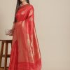 Women Varanga | Women'S Color Banarasi Silk Saree With Blouse - Varanga Red