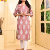 Women Jaitpuriya Fashion | Women'S Mauve Rayon Kurta - Jaitpuriya Fashion Pink