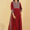 Women Kipek | Women'S Rayon Printed A-Line Kurta ( ) - Kipek Maroon