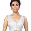 Women Shringaar | Women'S Polyester Stitched Sleeveless Blouse. - Shringaar Silver