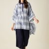 Women The Kaftan Company | And Blue Checks Lounge Set - The Kaftan Company White