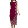 Women Ziyaa | Women'S Colour Foil Print Straight Crepe Kurta - Ziyaa Pink