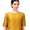 Women Shringaar | Women'S Cotton Half Sleeve Saree Blouse - Shringaar Yellow