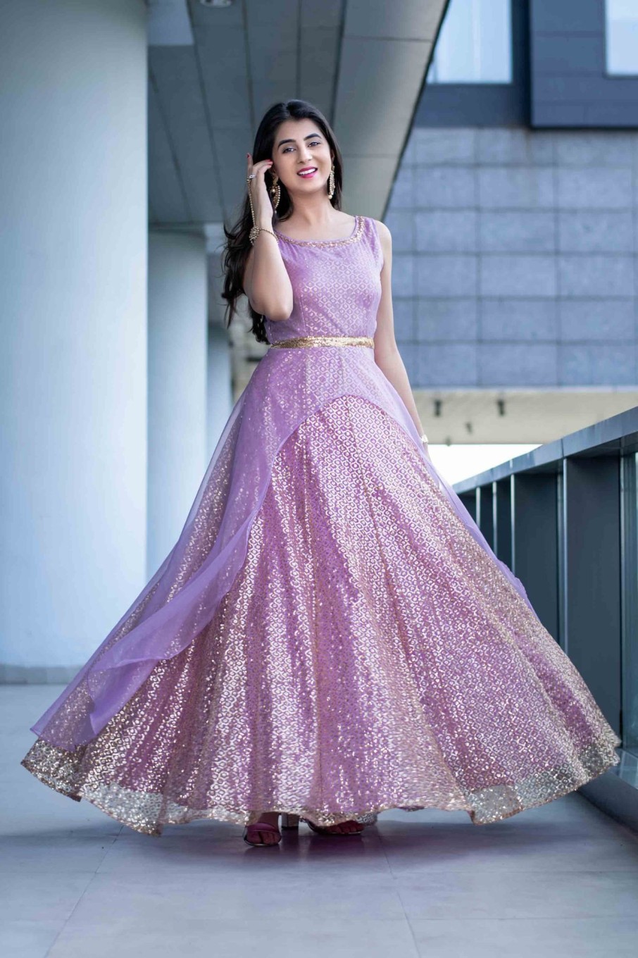 Women Label Shaurya Sanadhya | Women'S Lavender Love Gown - Label Shaurya Sanadhya