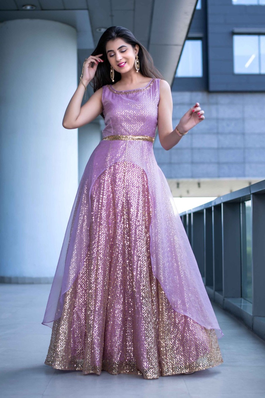 Women Label Shaurya Sanadhya | Women'S Lavender Love Gown - Label Shaurya Sanadhya