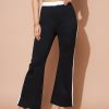 Women Lyush | Women'S Black And White Colour Block Pants - Lyush