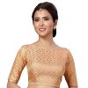 Women Shringaar | Women Peach Brocade Saree Blouse By Shringaar (1Pc)