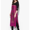 Women NOZ2TOZ | Women'S Purple Floral Ajrakh Hand Block Cotton Printed Straight Kurta - Noz2Toz