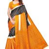 Women Vamika | Women'S Vamika Mehandi Kalamkari With Jhalar Khadi Silk Saree Snap Mustard - Vamika Multicolor