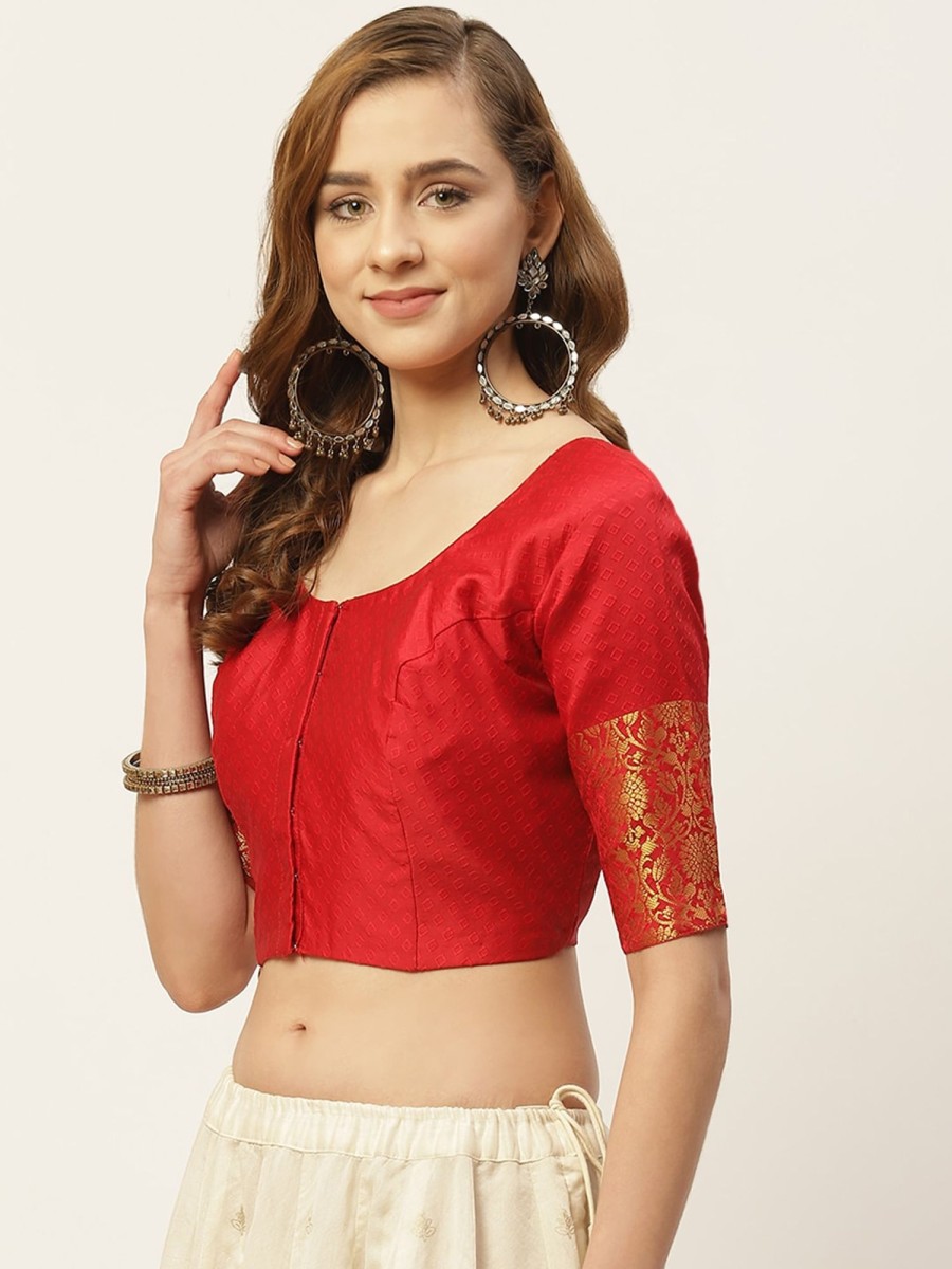 Women Shringaar | Women'S Brocade Saree Blouse By Shringaar- 1 Pc