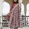 Women Lado Jaipuri | Women'S Paisley Printed Anarkali Set - Lado Jaipuri Maroon