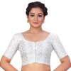 Women Shringaar | Women'S Silver Brocade Blouse By Shringaar- (1Pc Set)