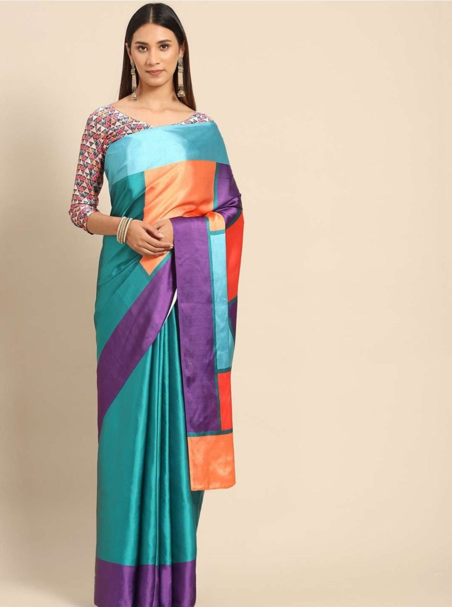 Women Dwija Fashion | Women'S Designer Cpere Silk Saree Collection - Dwija Fashion Multi Color