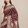 Women Varanga | Women'S Color Banarasi Silk Saree With Blouse - Varanga Maroon