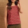 Women Janasya | Women'S Red Cotton Top-Janasya