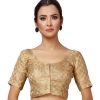 Women Shringaar | Women Gold Brocade Saree Blouse By Shringaar (1Pc)