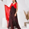 Women RANGPUR | Women'S Red Leheriya Set-Rangpur Black