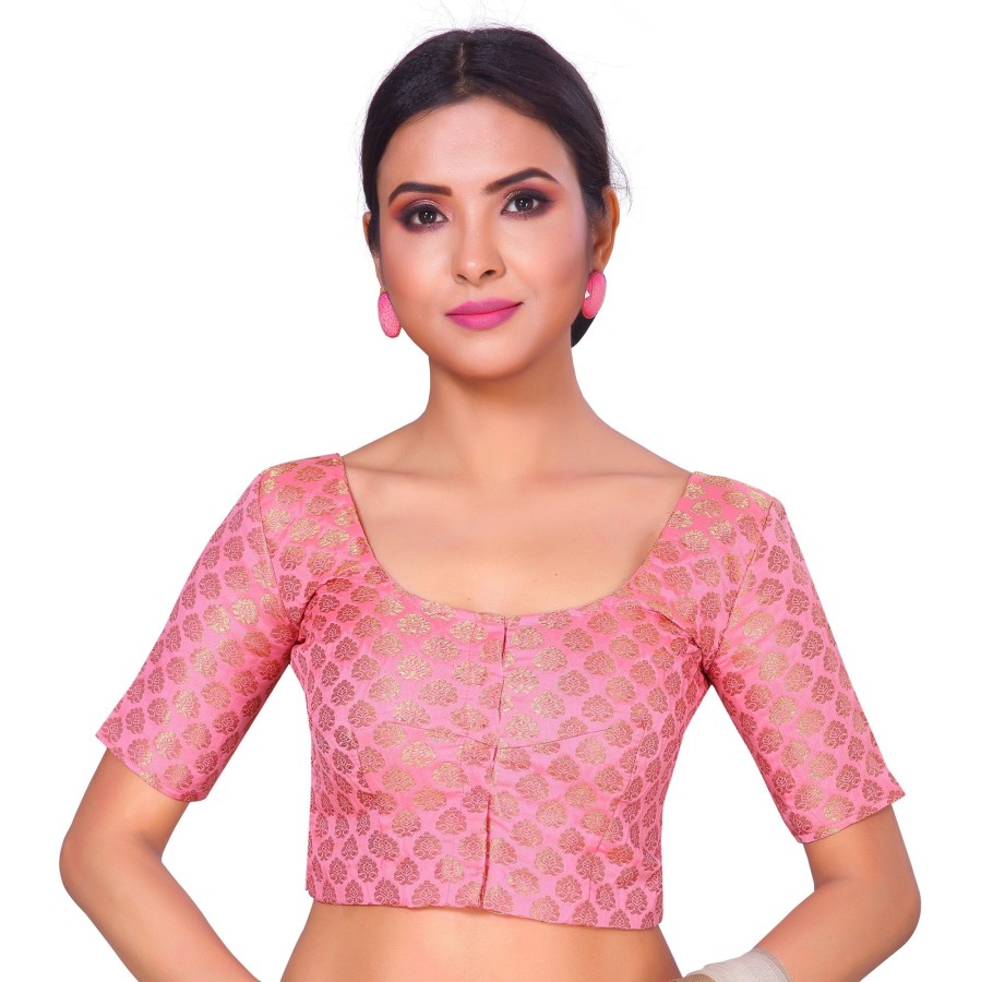 Women Shringaar | Women'S Light Pink Saree Blouse By Shringaar - 1Pc