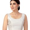 Women Shringaar | Women'S Polyester Sleeveless Saree Blouse. - Shringaar White