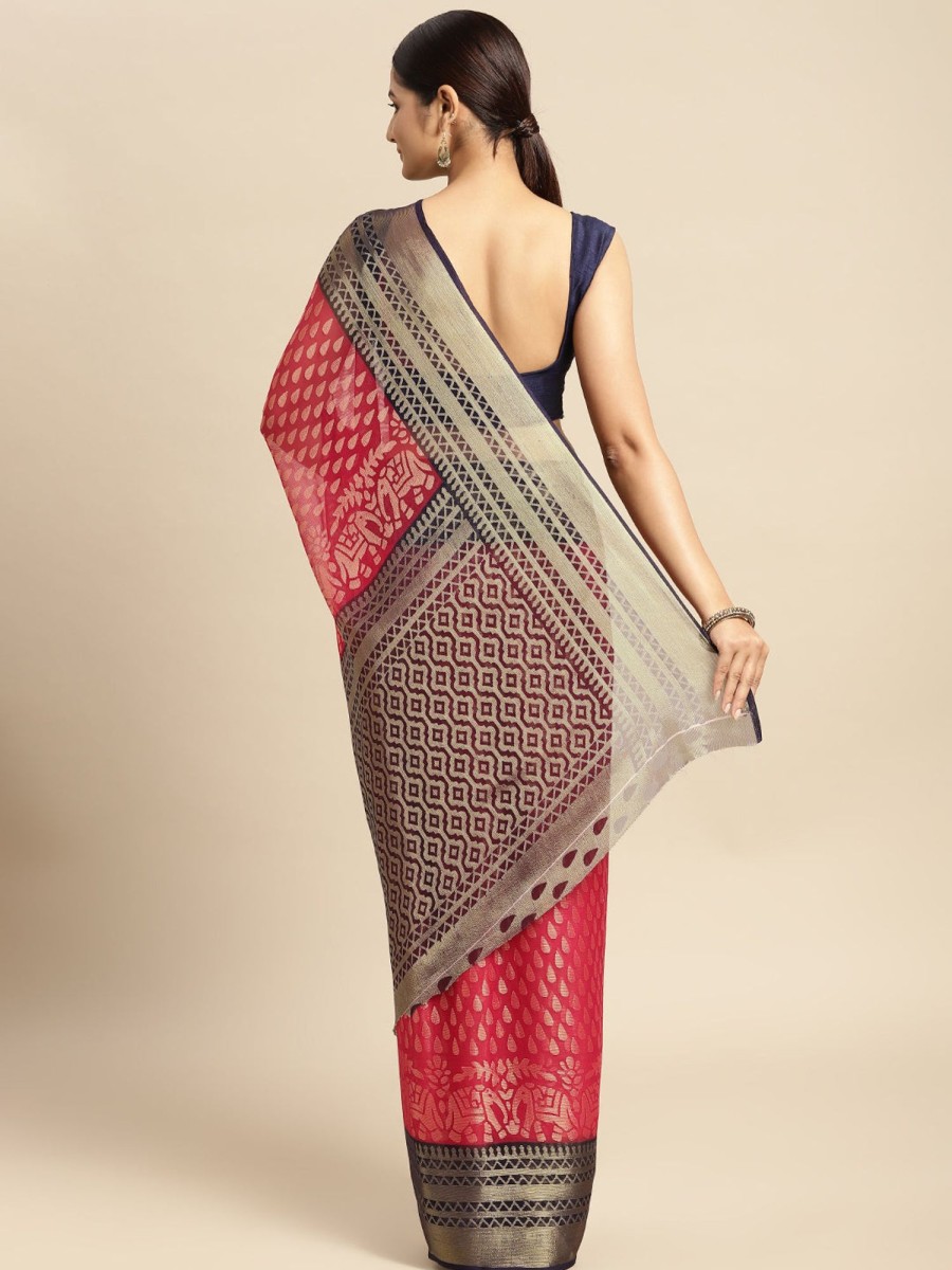 Women Dwija Fashion | Women'S Designer Chiffon Saree Collection - Dwija Fashion Red