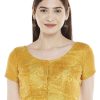 Women Shringaar | Women'S Yellow Banarasi Brocade Blouse By Shringaar- (1Pc Set)