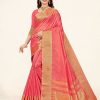 Women Sweet Smile | Women'S Light Color Stylish Saree With Blouse Set - Sweet Smile Pink