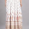 Women House of RP | Women'S Rayon Ethnic Printed Circular Skirt - House Of Rp White