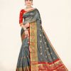 Women Sweet Smile | Women'S Color Stylish Saree With Blouse Set - Sweet Smile Grey