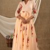 Women SARAS THE LABEL | Women'S Peach Anarkali Dress (1Pc) - Saras The Label