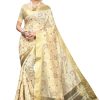 Women Vamika | Women'S Vamika Weaving Cotton Polyester Silk Saree Kearala Floral - Vamika Cream