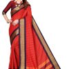 Women Vamika | Women'S Weaving Cotton Silk Saree - Vamika Red