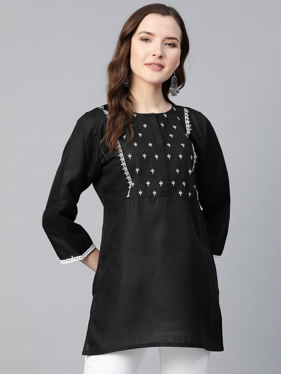 Women Bhama Couture USA | Embroidered Tunic - Bhama Couture Usa