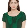 Women Shringaar | Women'S Polyester Solid Short Sleeve Saree Blouse. - Shringaar Green