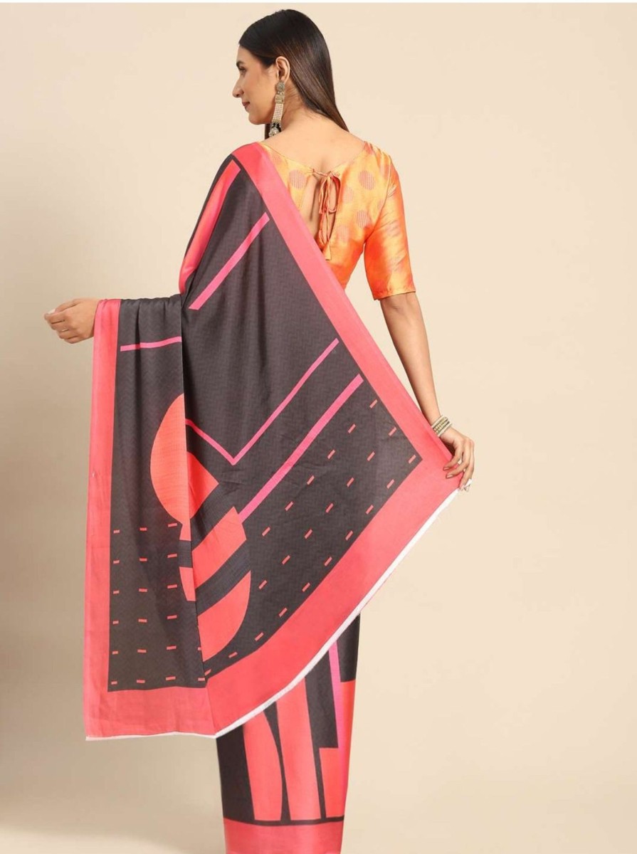 Women Dwija Fashion | Women'S Designer Cpere Silk Saree Collection - Dwija Fashion Black