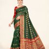 Women Sweet Smile | Women'S Color Stylish Saree With Blouse Set - Sweet Smile Green