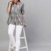 Women AKS | Women'S Ikat Design Tunic - Aks Grey